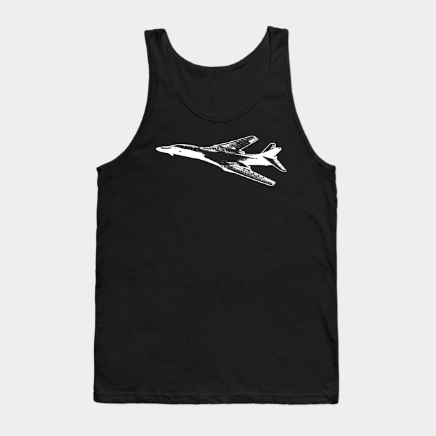 Rockwell B-1 Lancer - White Design Tank Top by PlaneJaneDesign